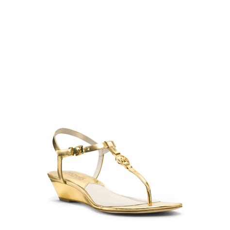 michael michael kors nora leather and logo sandal|michael kors sandals.